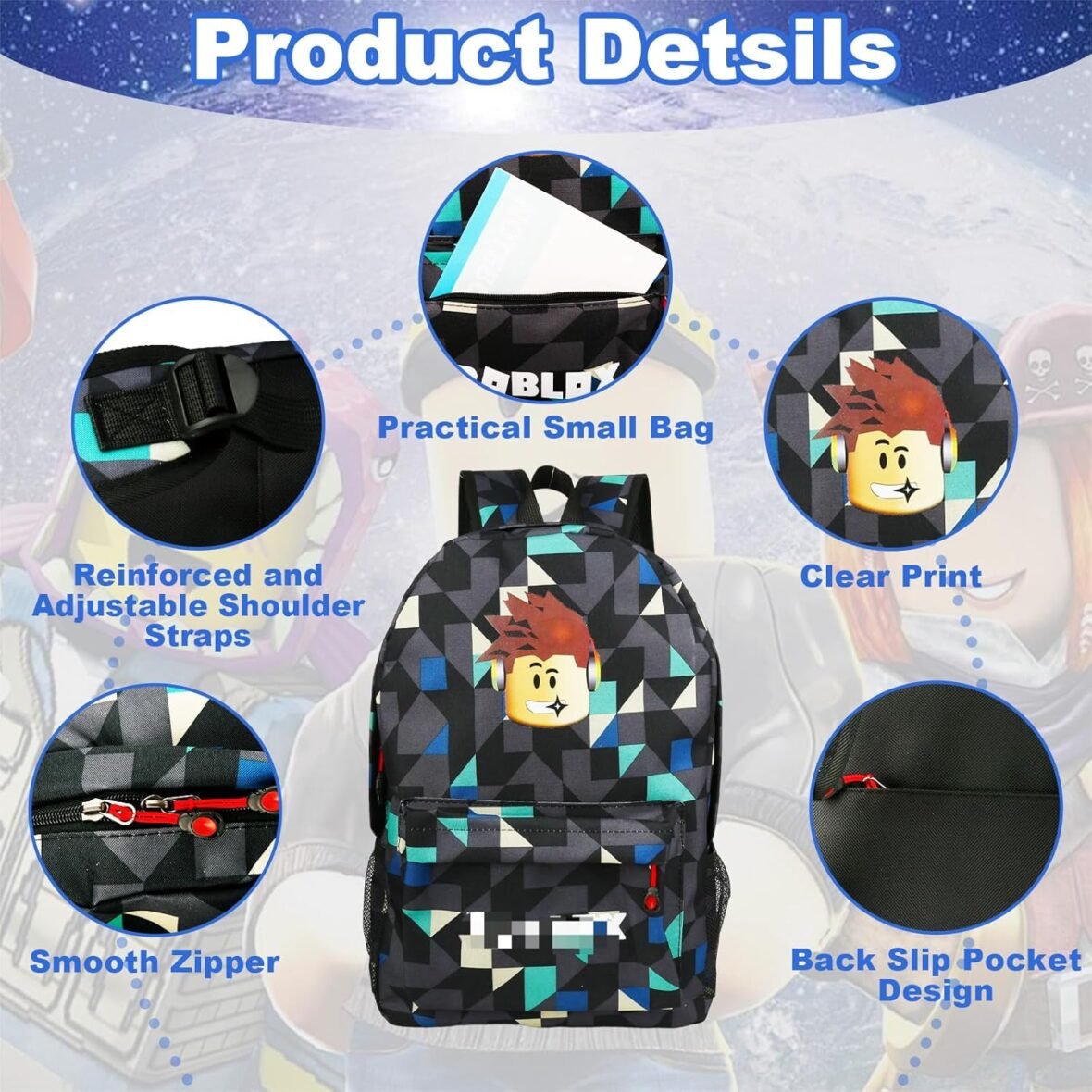 Robl 17-Inch Waterproof School Backpack