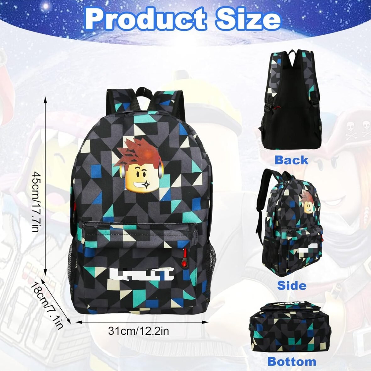 Robl 17-Inch Waterproof School Backpack