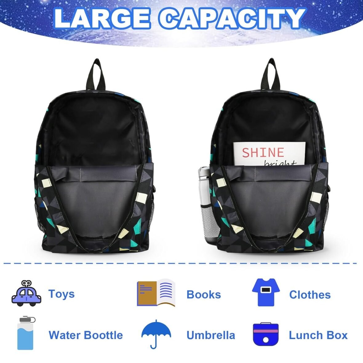 Robl 17-Inch Waterproof School Backpack