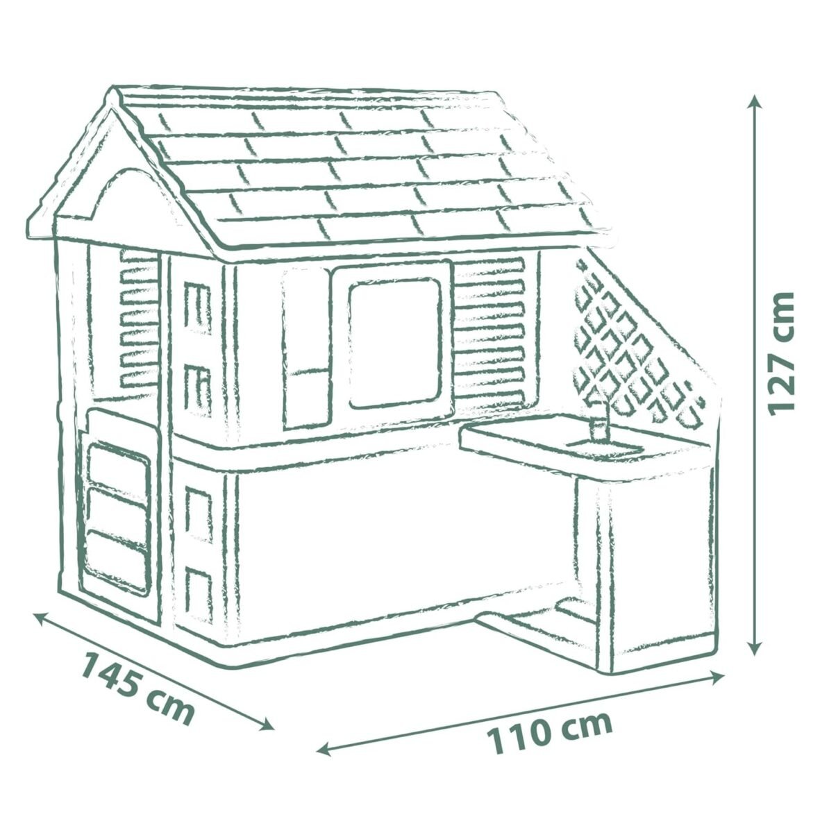 Smoby Life Nature Playhouse & Kitchen