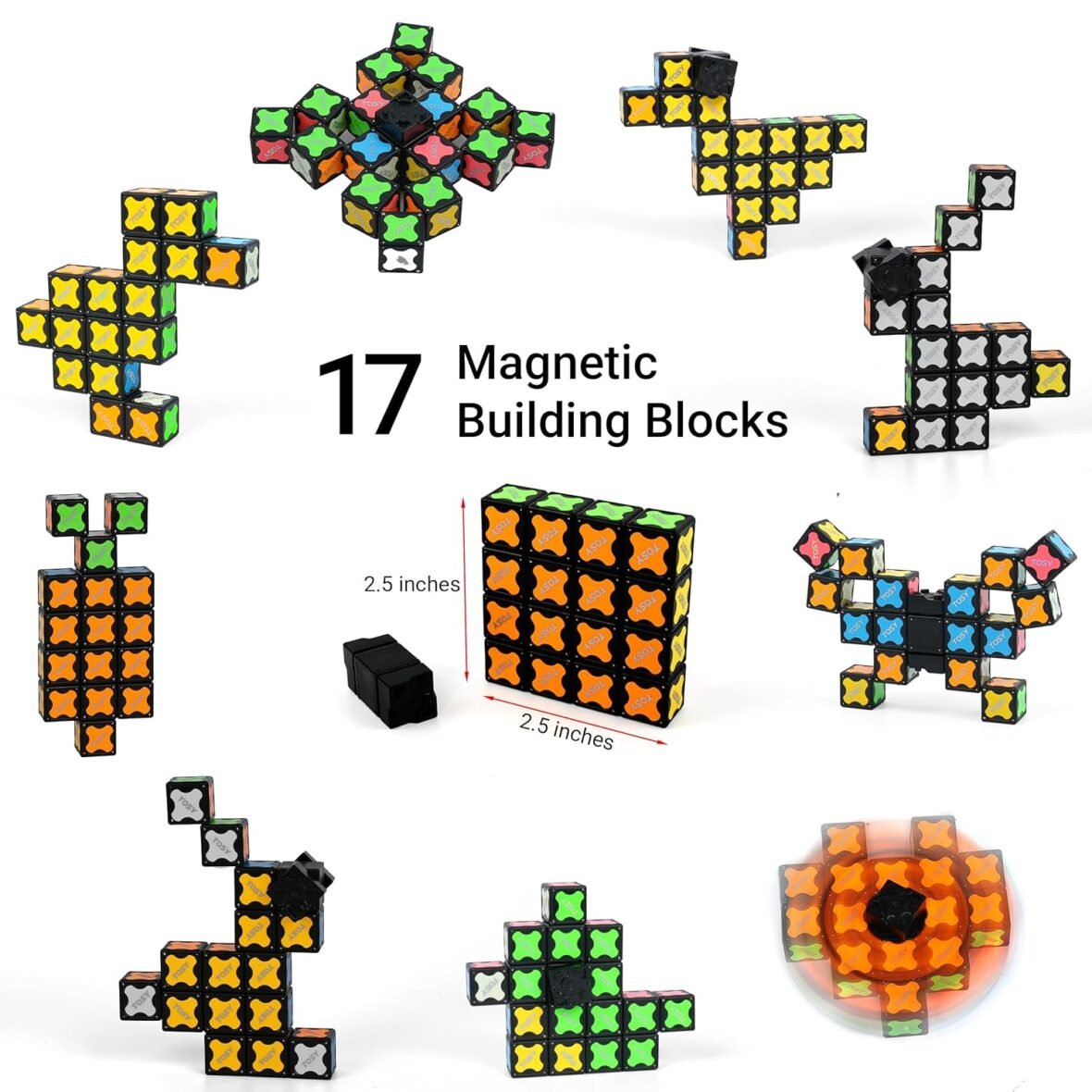 TOSY Glow Magnet Fidget Spinner Cube