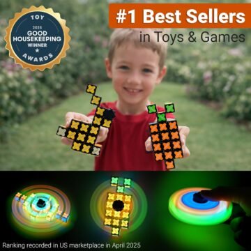 TOSY Glow Magnet Fidget Spinner Cube