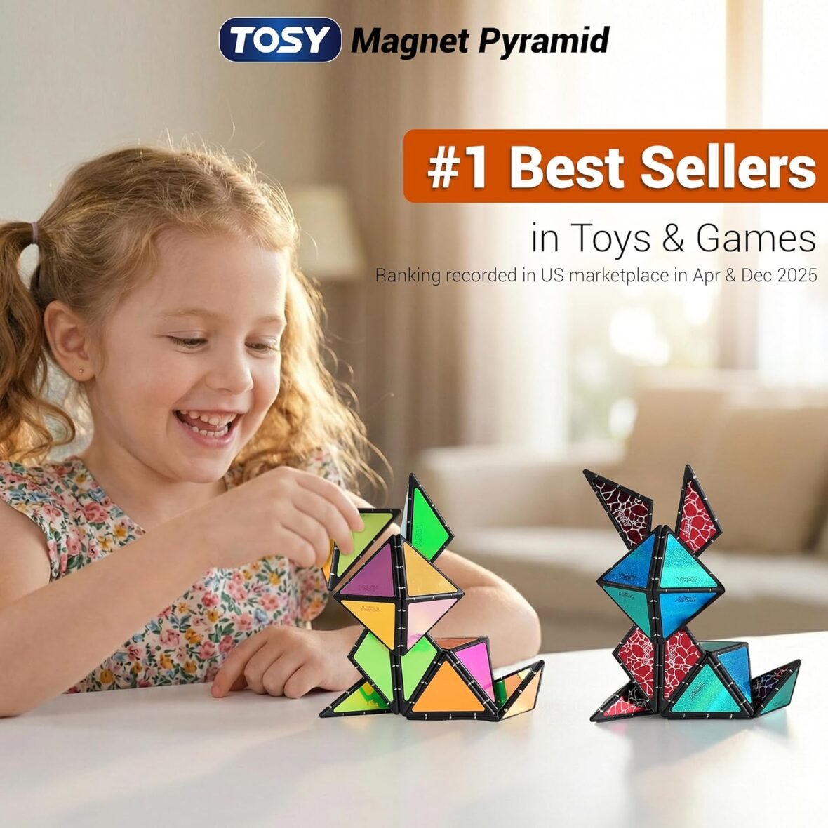 TOSY Glow Magnet Pyramid – 12 pcs