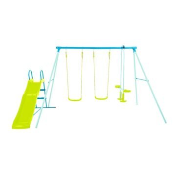 TP Toys Metal Double Swing & Slide Set