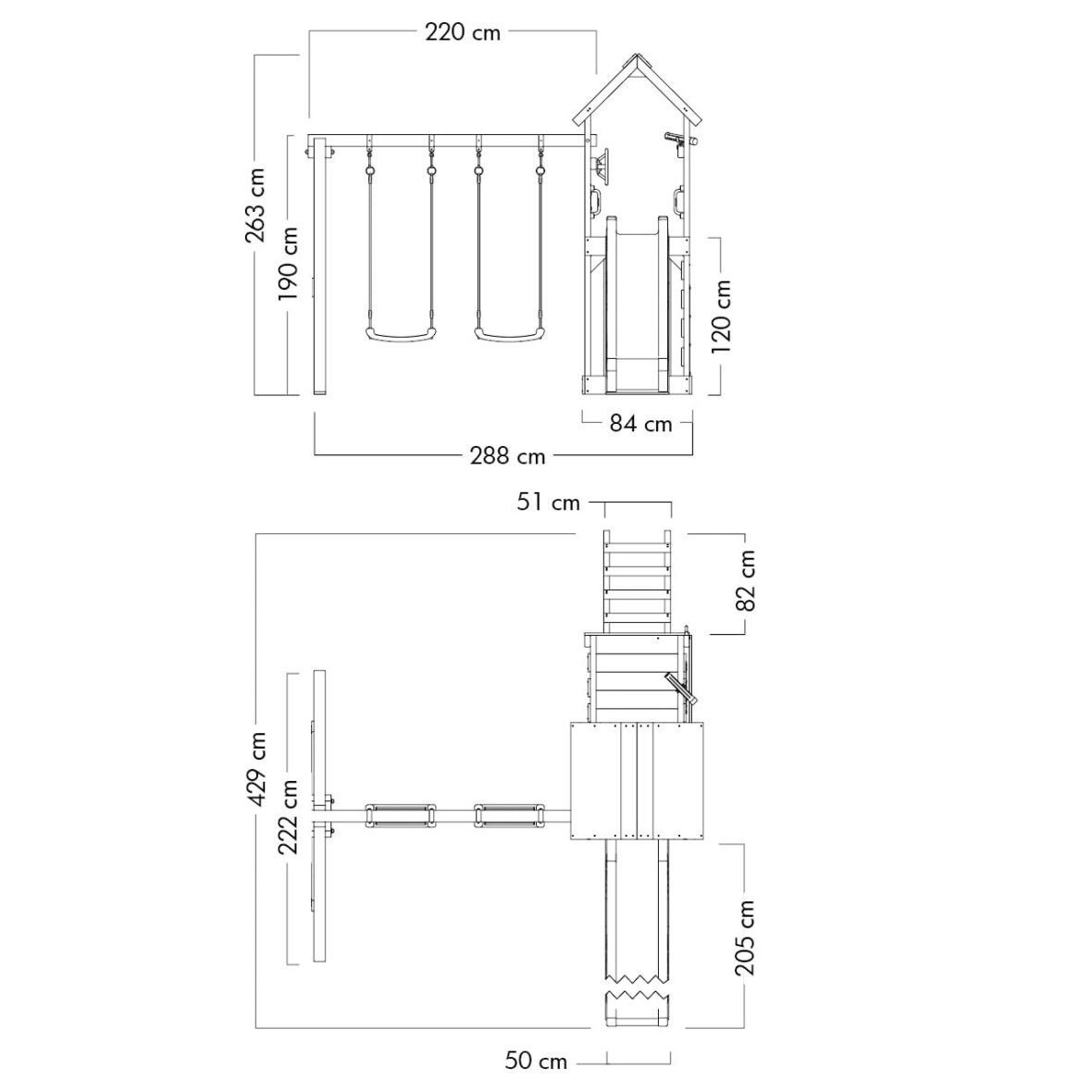 Wickey MultiFlyer Wooden Climbing Frame Set