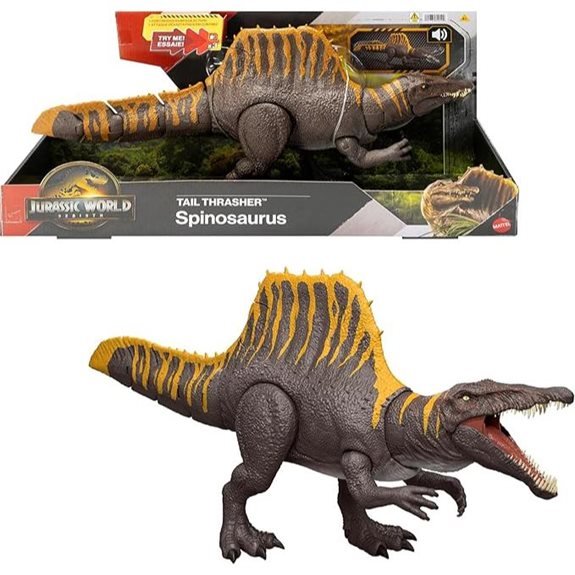 Mattel Jurassic World RebirthTail Thrasher Spinosaurus Dinosaur Toy